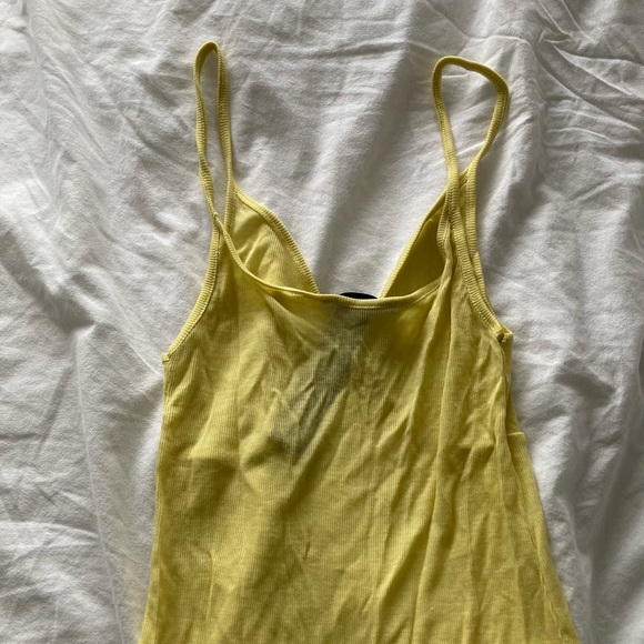 Zara Semi Sheer Yellow Tank - Picture 5 of 5